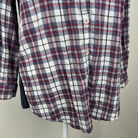 Kyla Seo Floral Embroidered Shirt XS Oversized Button Up Coastal Cowgirl Boho - Picture 9 of 15